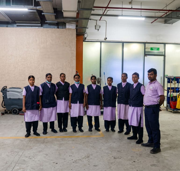 Corporate housekeeping team